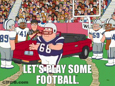 Football Players Saying Let's Play Some Football GIF