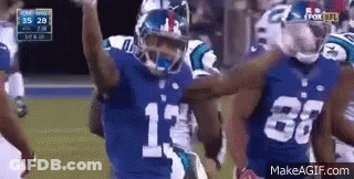 Football Players With Hands In The Air GIF