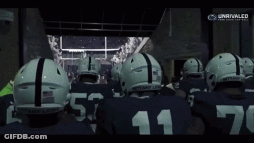 Football Players With Number 11 Helmets GIF