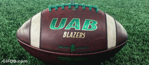 Football Saying UAB Blazers On Grass GIF