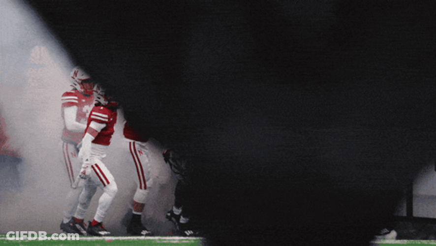 Football Team Entrance Huskers GIF