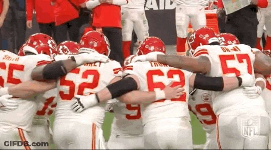 Football Team Huddle GIF