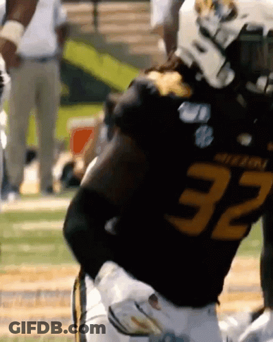 Football Team With Letter R On Shirts GIF