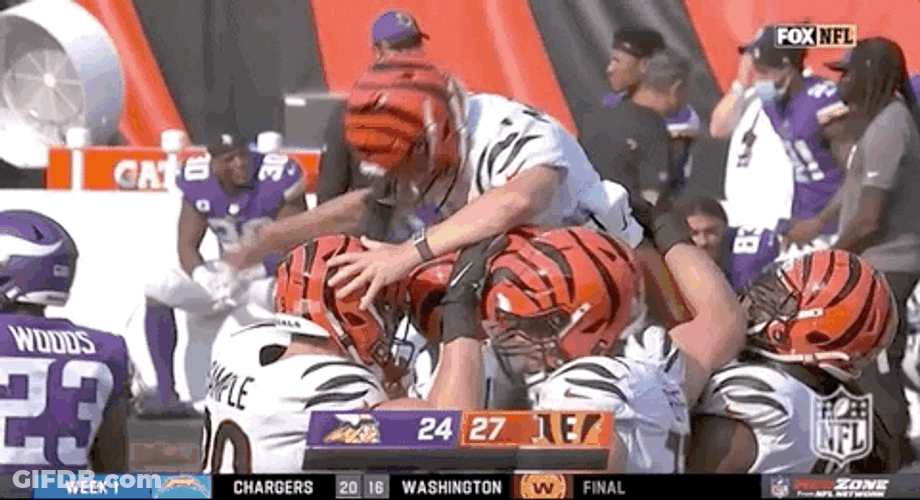 Football Who Dey Cincinnati Bengals Players Win Celebration GIF