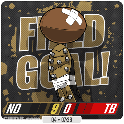 Football With Bandage Saying Field Goal GIF