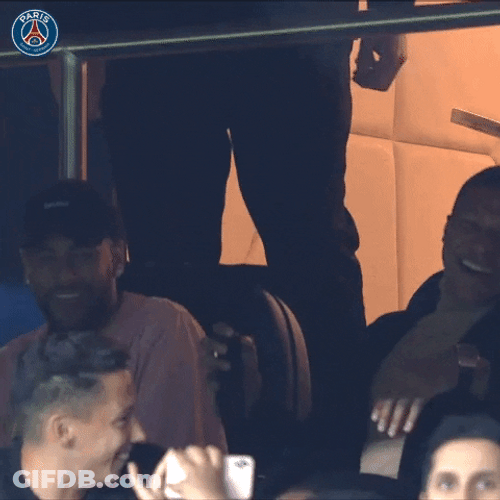Footballer Kylian Mbappe Happy Watching Game GIF