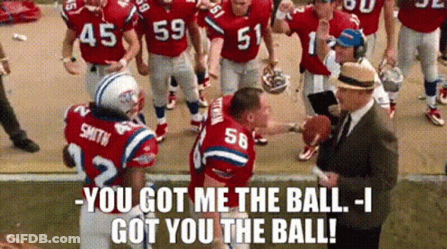 Footballs Coming Home Jon Favreau And Gene Hackman GIF