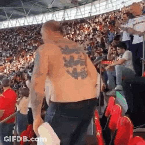 Footballs Coming Home Man Falling Down GIF