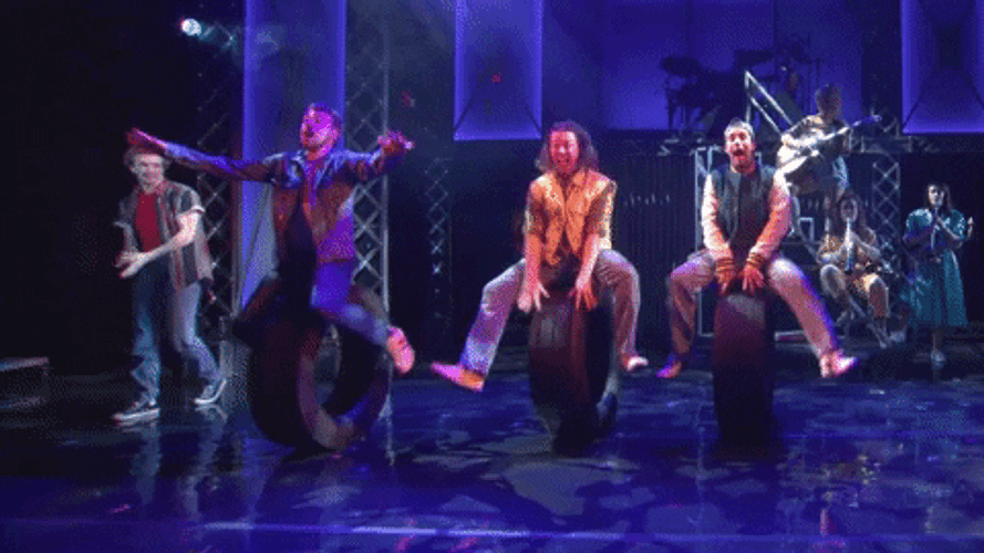 Footloose Stage Play Characters Dancing GIF
