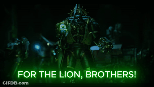 For The Lion Brothers Poster In Green Letters GIF