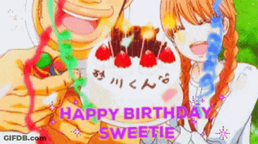 For You Sweetie Anime Happy Birthday GIF