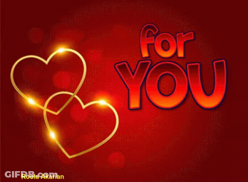 For You Text On Red Background GIF