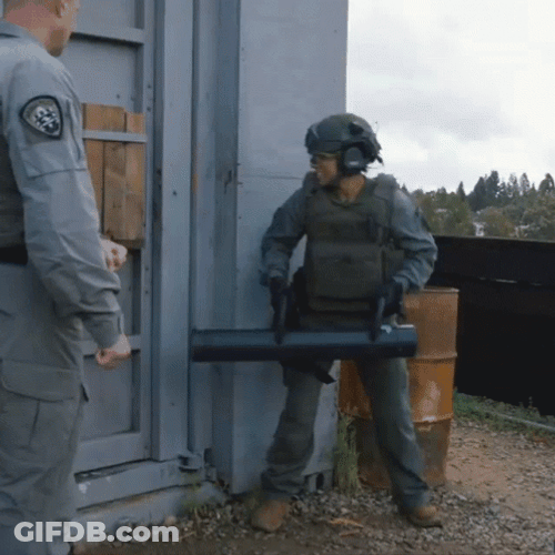 Forced Open Door Smash GIF