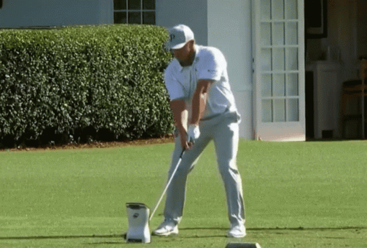 Forceful Golf Swing GIF