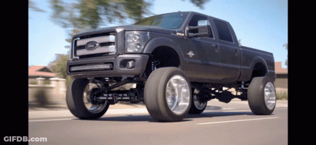 Ford In Big Tires GIF