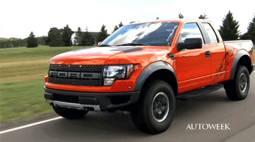 Ford Raptor F150 Orange Truck GIF