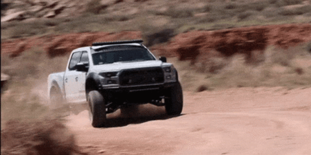 Ford Raptor White Hurry GIF