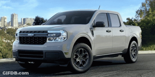 Ford Truck Parked On Side Of Road GIF