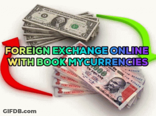 Foreign Exchange Online With Book My Currencies Is Shown On A White Background GIF