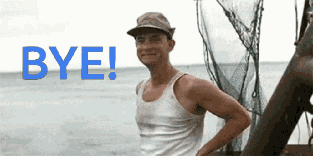 Forest Gump Bye GIF