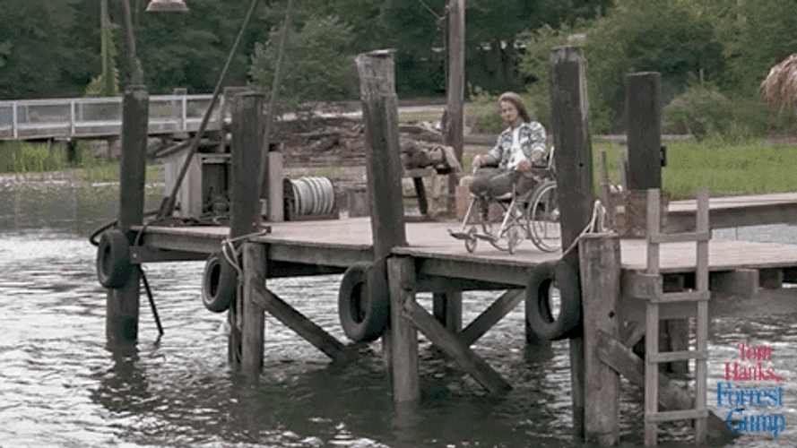 Forest Gump Lieutenant Dan Wave GIF