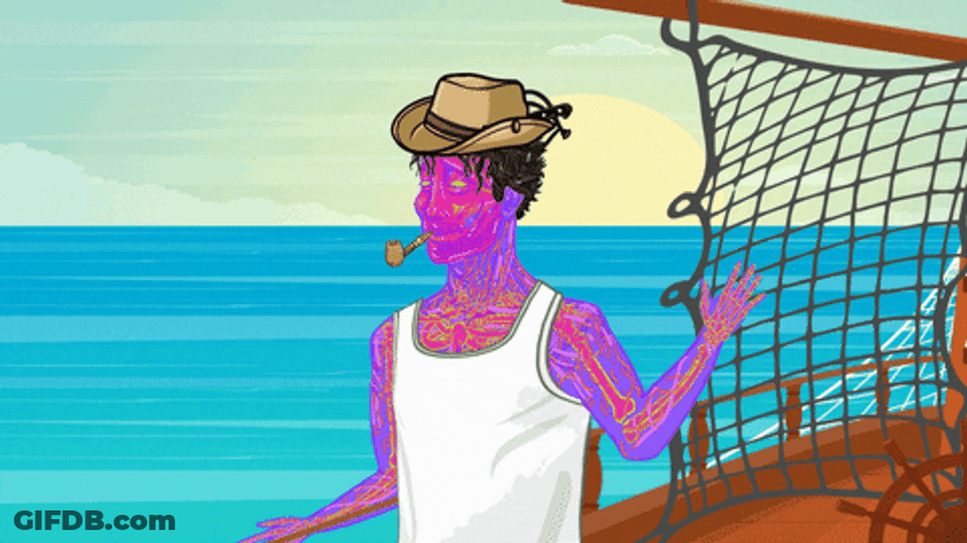Forest Gump Wave GM Fam Cartoon Parody GIF