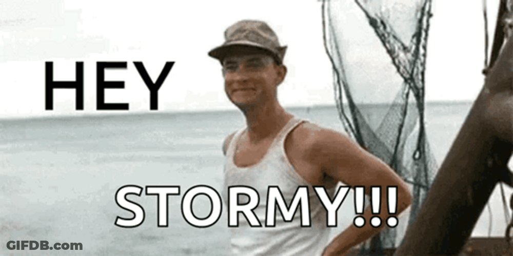 Forest Gump Wave Hey Stormy GIF