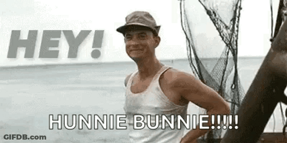 Forest Gump Wave Hunnie Bunnie GIF
