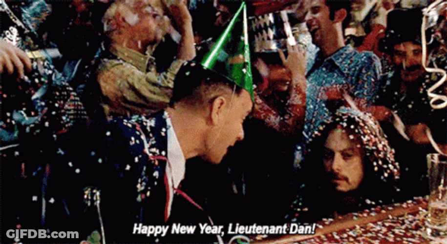 Forest Gump Wave Lieutenant Dan Confetti GIF