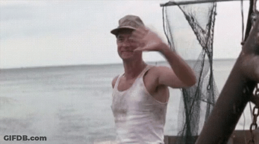 Forest Gump Wave Pennywise Clown Cross Over GIF