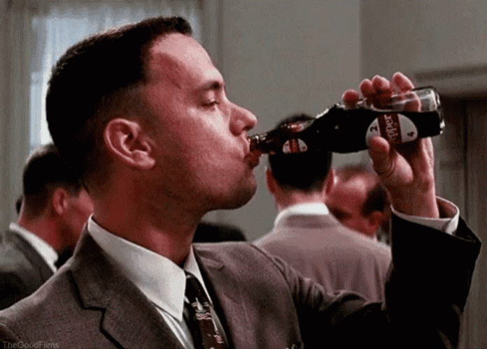 Forest Gump Wave Tom Hanks Straight Up GIF