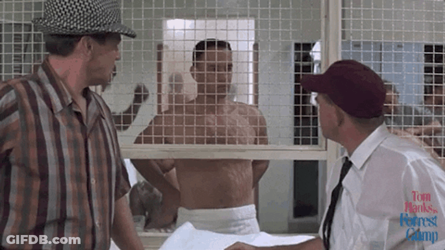 Forest Gump Wave Tom Hanks Topless GIF
