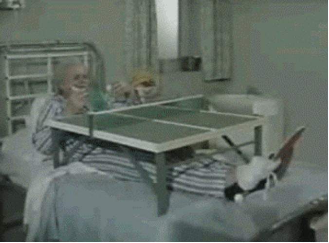 Forever Alone Ping Pong Old Woman GIF
