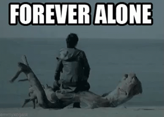 Forever Alone Single Beach Chill GIF
