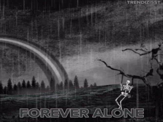Forever Alone Skeleton Swing Storm GIF