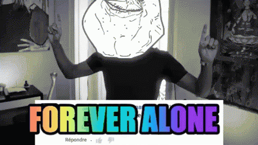 Forever Alone Troll Face Dance GIF