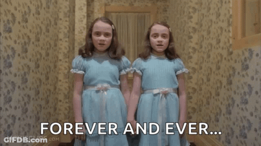 Forever And Ever Twins The Shining GIF