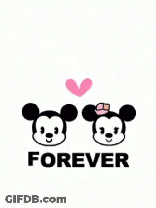 Forever Mickey And Minnie Mouse Minimalist GIF