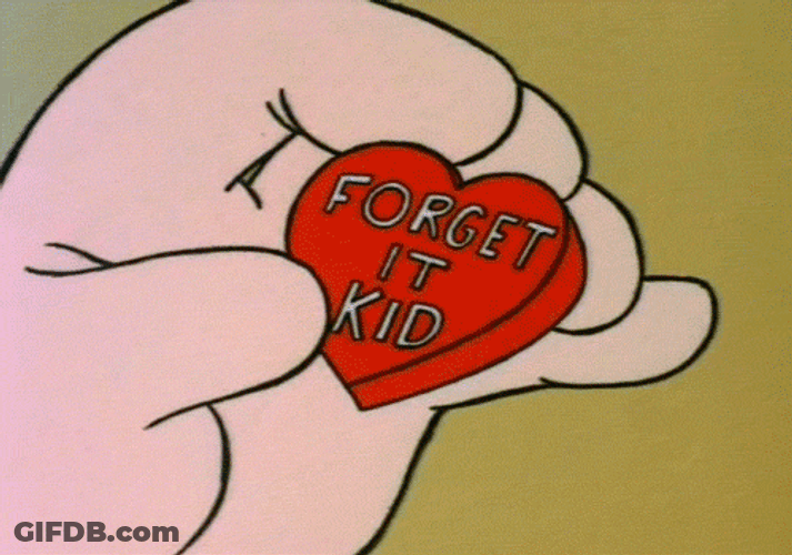 Forget It Kid Heart Pill Funny Valentines Day GIF