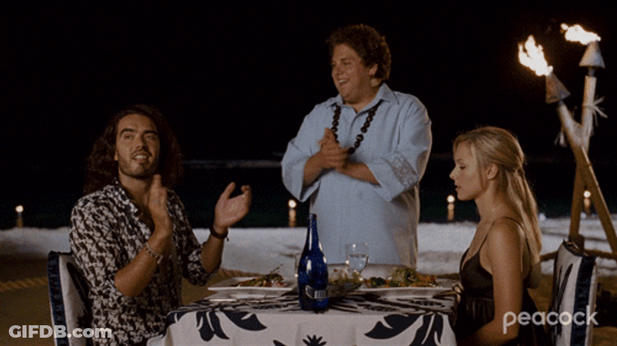 Forgetting Sarah Marshall Jonah Hill Rusell Brand Date GIF