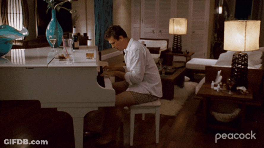Forgetting Sarah Marshall Playing Piano Crying GIF