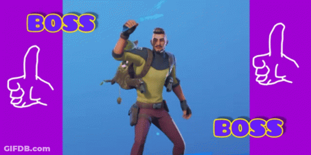 Fornite Hugo Boss GIF