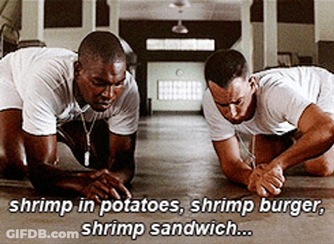Forrest Gump Bubba Shrimp Scrubbing Floor GIF