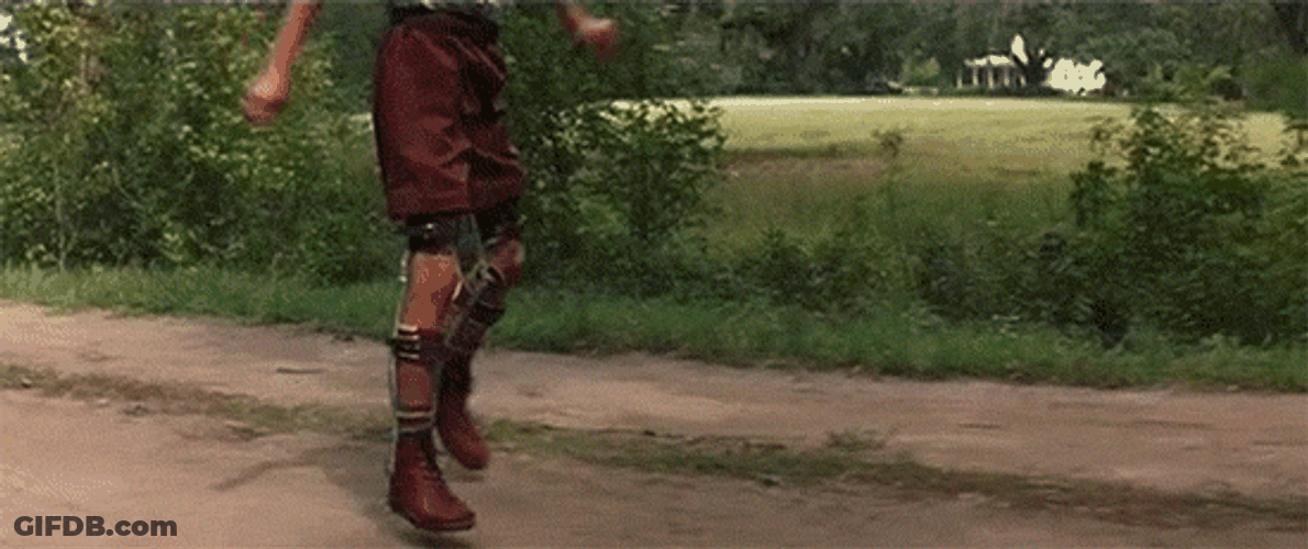 Forrest Gump Disintegrating Leg Braces GIF