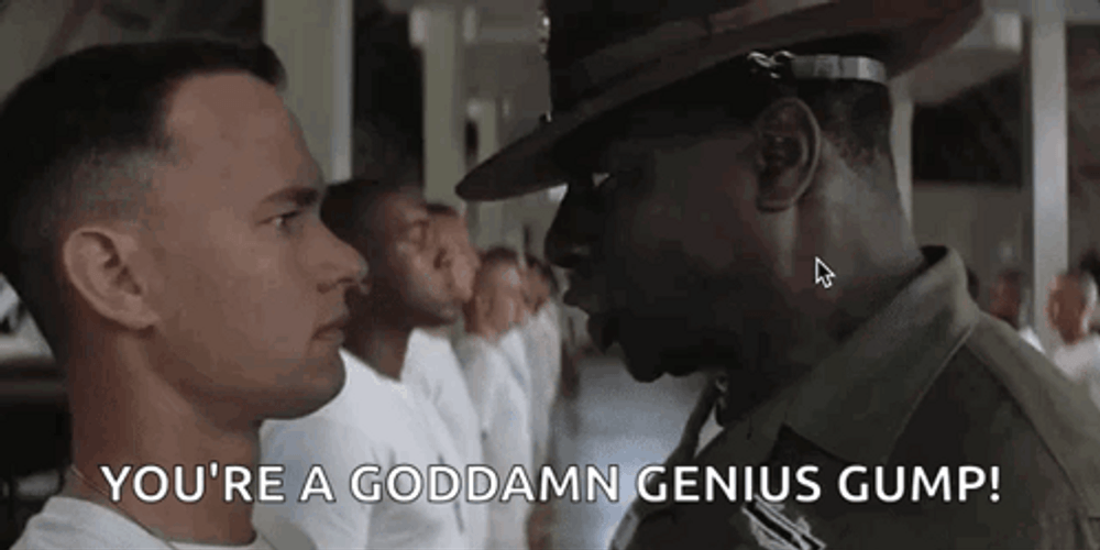 Forrest Gump In The Camp With Lt Dan GIF