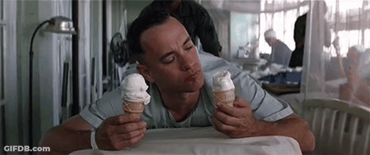 Forrest Gump Licking Ice Cream GIF