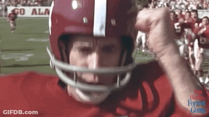 Forrest Gump Running As Football Player GIF