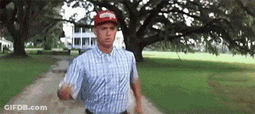 Forrest Gump Running Down Dirt Road GIF