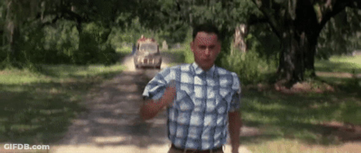 Forrest Gump Running In Fear GIF