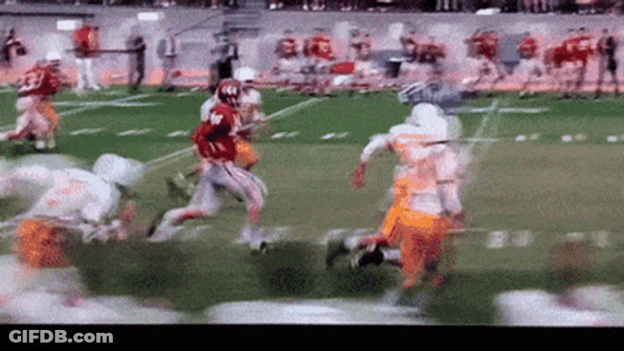 Forrest Gump Running Out Of Football Field GIF